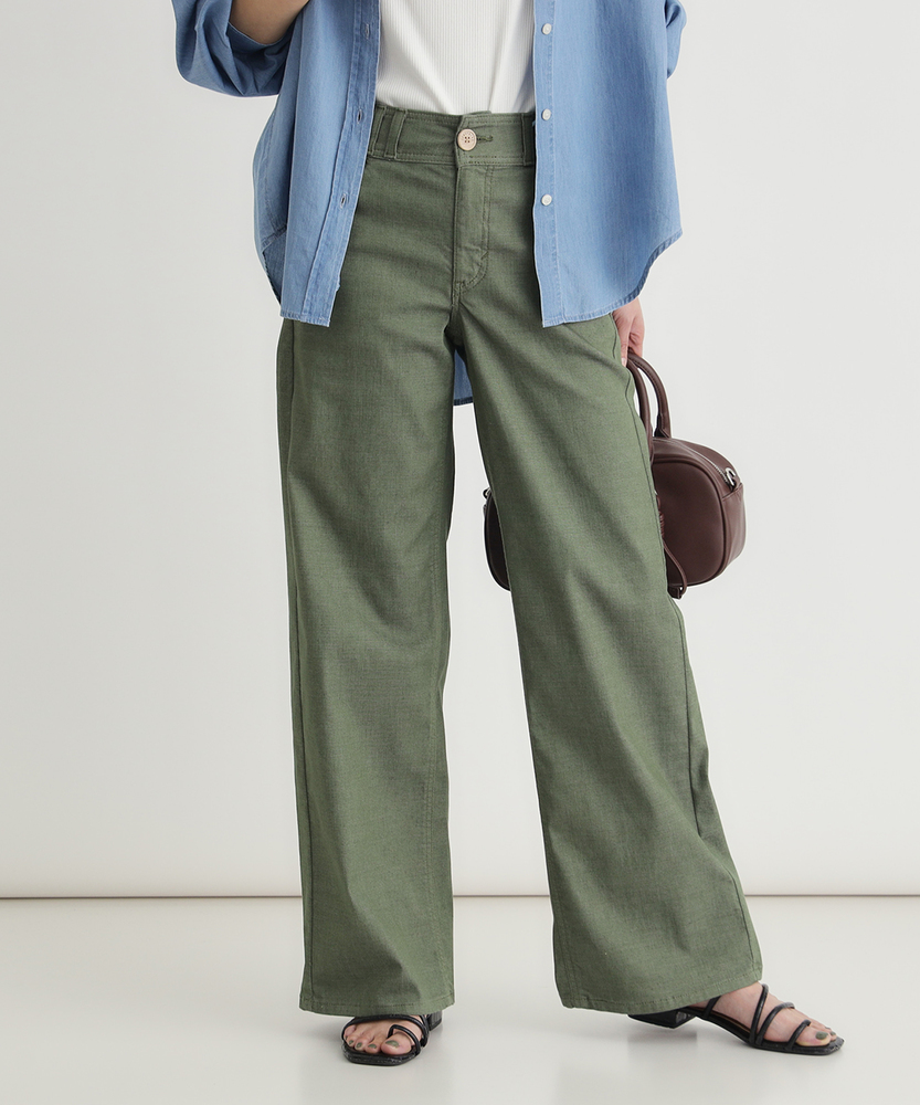 サマーセミワイドパンツ(夏用/COOL/涼/抗菌/消臭/制菌)【自宅で試着、返品送料無料】