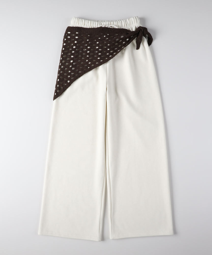 【限定展開】スカーフ付きワイドパンツ