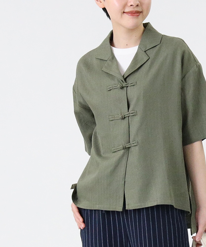 チャイナボタン半袖シャツ ジーンズセレクトショップ ライトオン