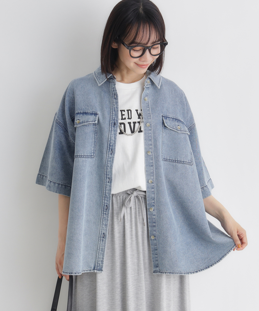 ケミカル加工ワーク半袖シャツ/セットアップ対応