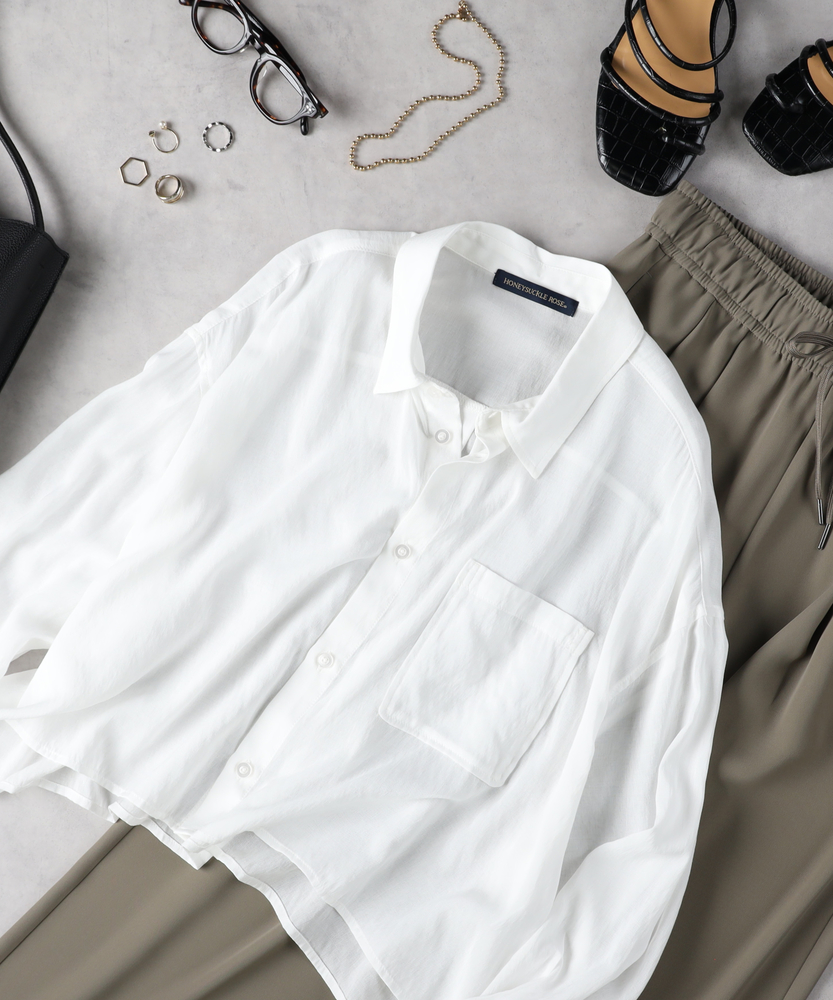 Hanazono出品 シアーシャツ(M オフシロ): トップス｜Right-on公式オンライン