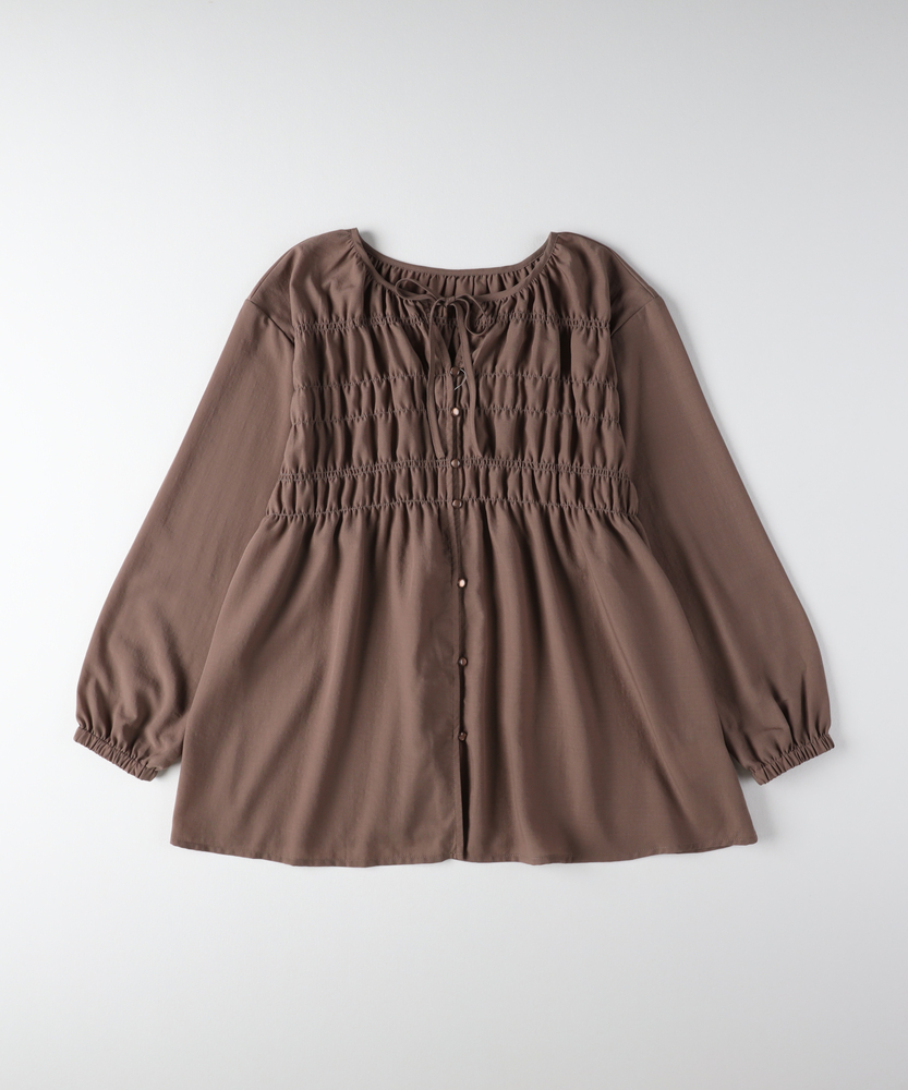 シャーリングブラウス(WEB限定価格 12/15まで)