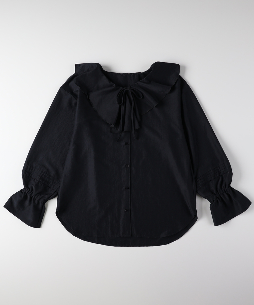 フリルカラーブラウス(M ブラック): トップス｜Right-on公式オンライン