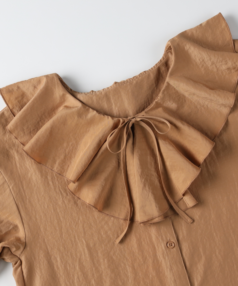 フリルカラーブラウス(M ブラック): トップス｜Right-on公式オンライン