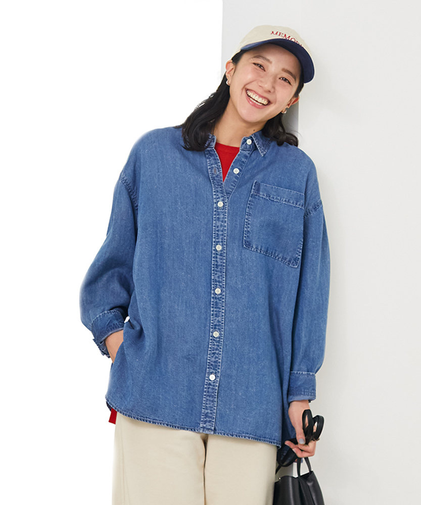 【COOLTOUCH】デニムビッグシャツ