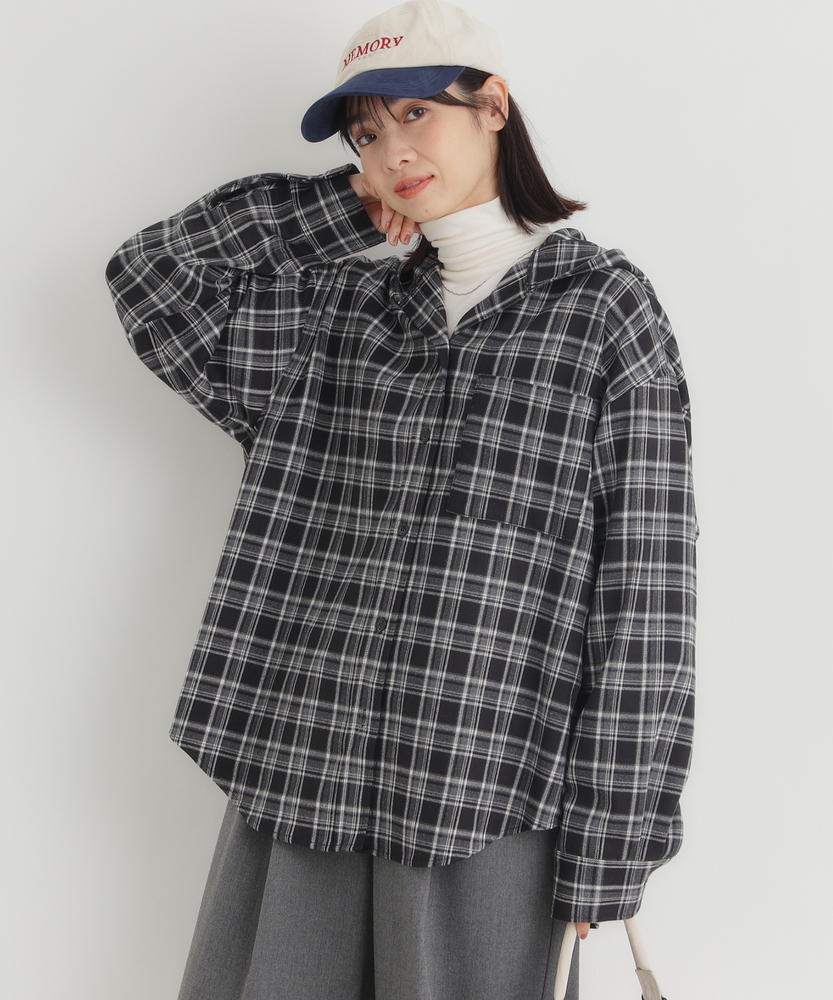 チェックビッグシャツ(M ブラウン): トップス｜Right-on公式オンライン