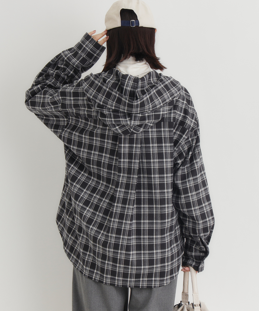 LOWCLASSIC ブラウン チェックシャツ LOWCLASSIC ブラウン チェックシャツ