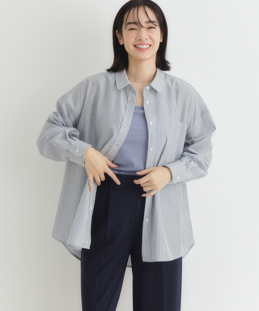 ストライプビッグシャツ