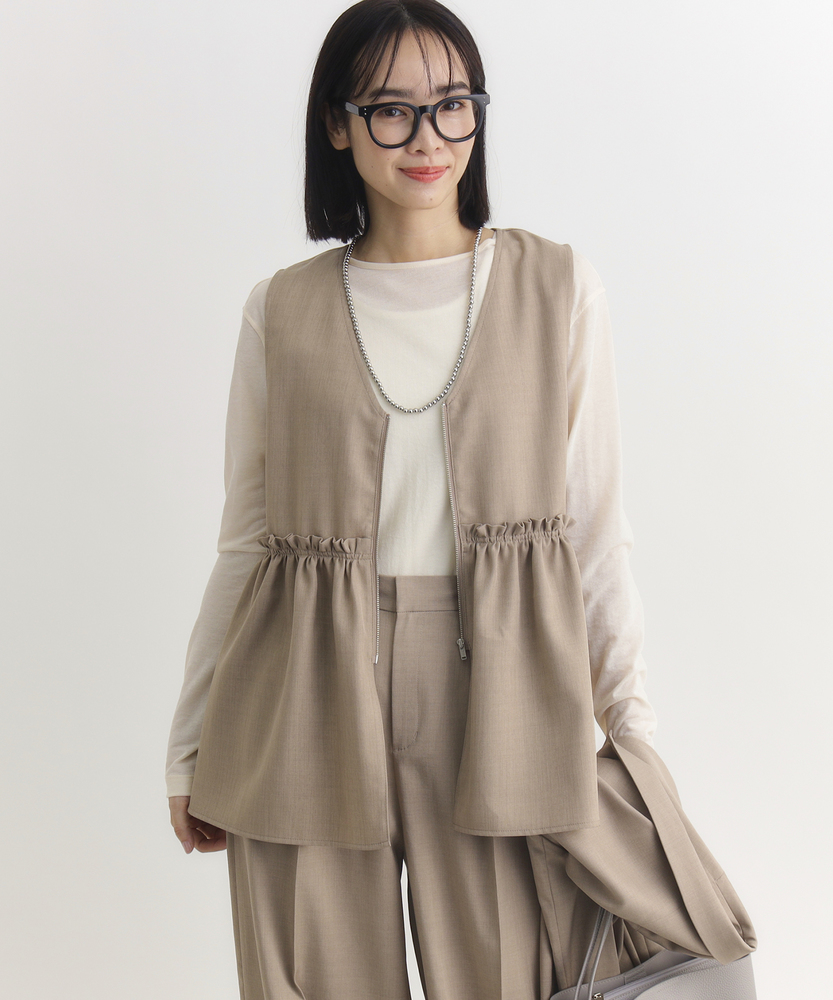 ペプラムジップジレ(S ダークグレー): トップス｜Right-on公式