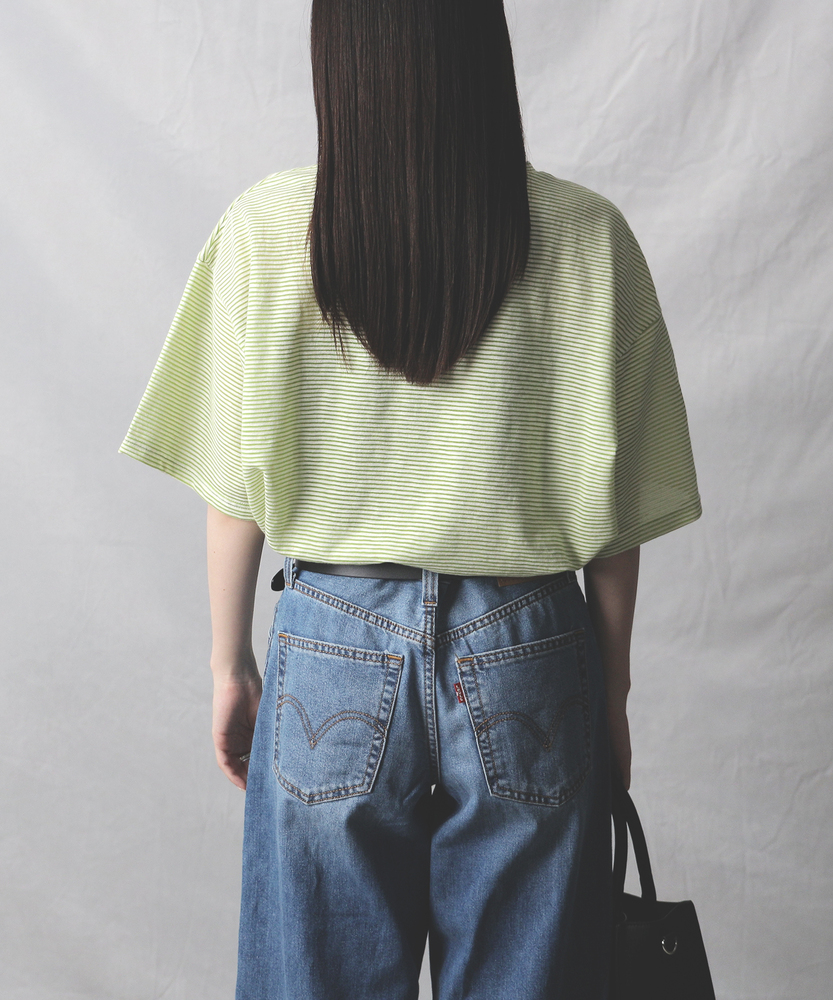 シアースラブボーダーTシャツ(M ホワイト): トップス｜Right-on