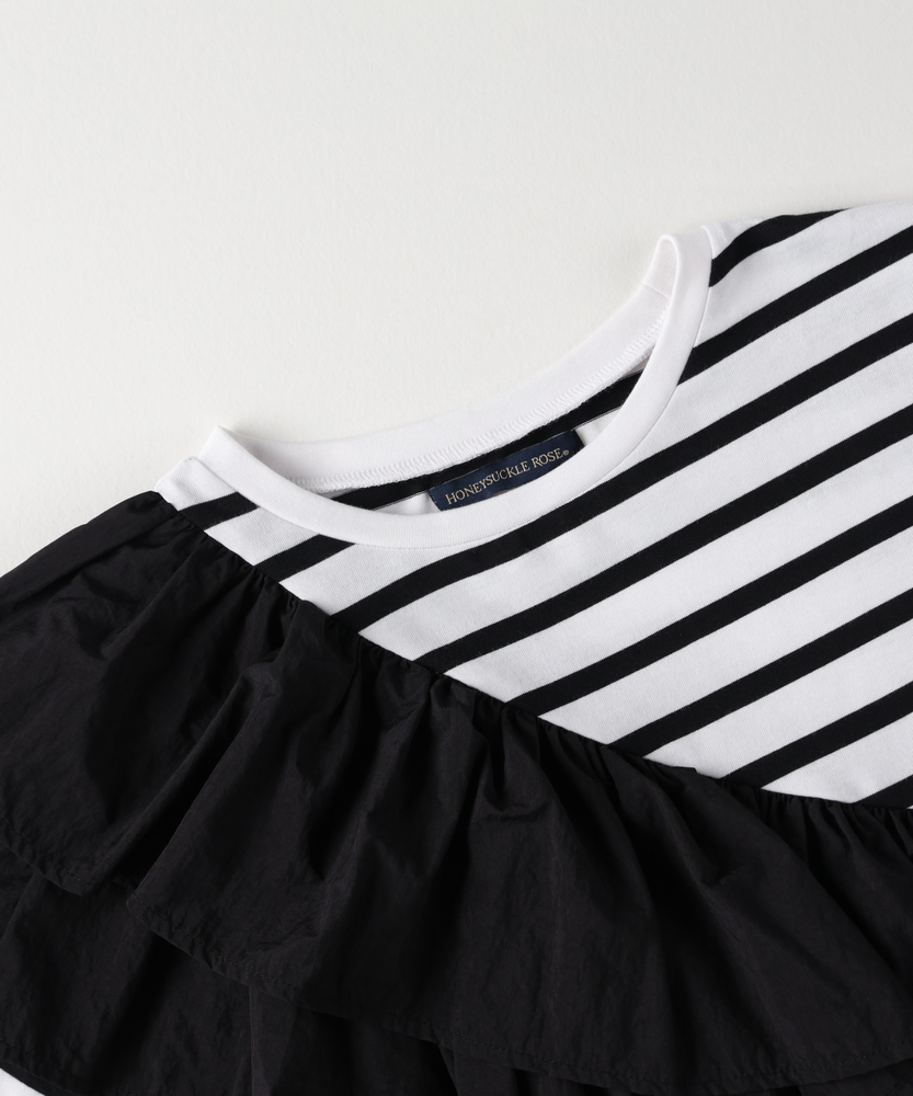 アシメフリルＴシャツ 裾アシメフリルTシャツ（Tシャツ/カットソー）｜prose verse