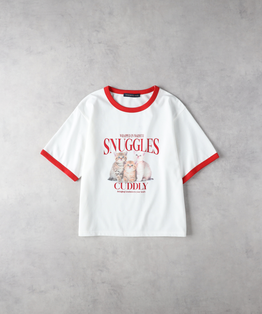 美品　レオナール　アニマルプリント 半袖Tシャツ　Mサイズ tシャツ 別注カラー キャット・ドッグ アニマルフォトプリント