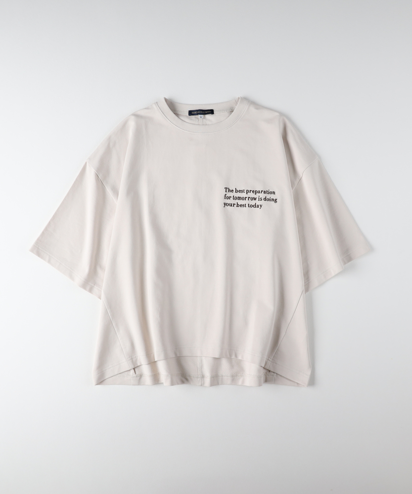 【見た目は秋、機能は夏】「インレイ」ロゴTシャツ(接触冷感/UVカット)