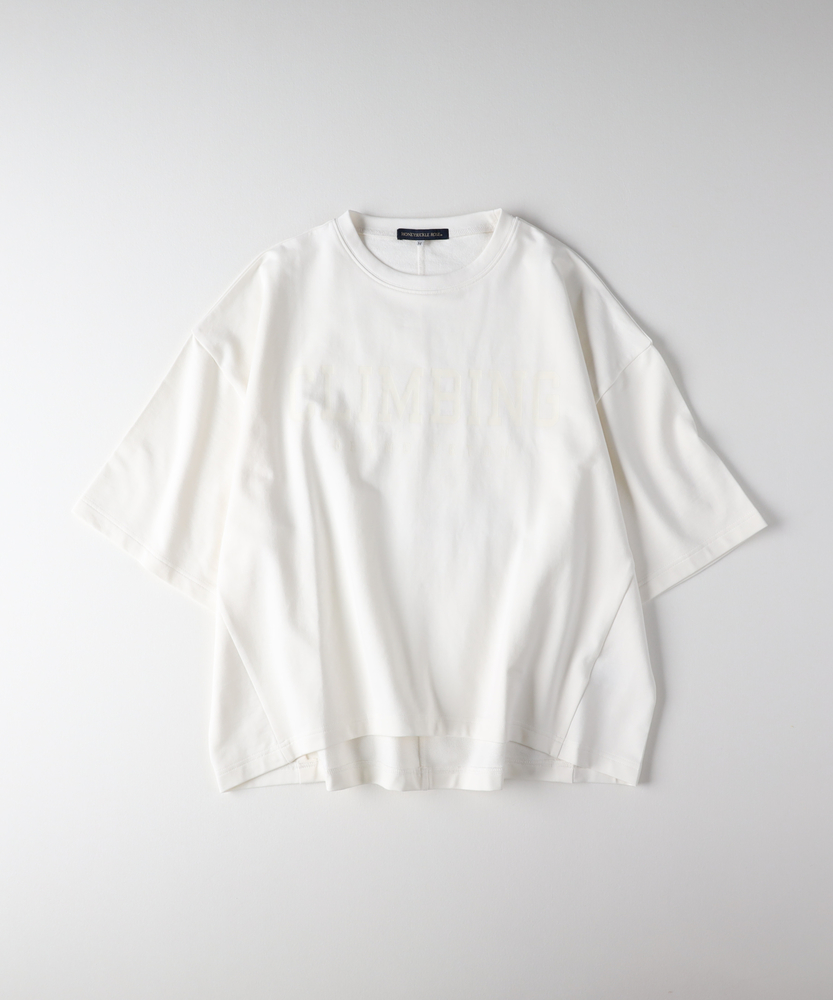 【見た目は秋、機能は夏】「インレイ」ロゴTシャツ(接触冷感/UVカット)