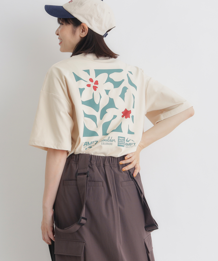 フラワープリントショートTシャツ