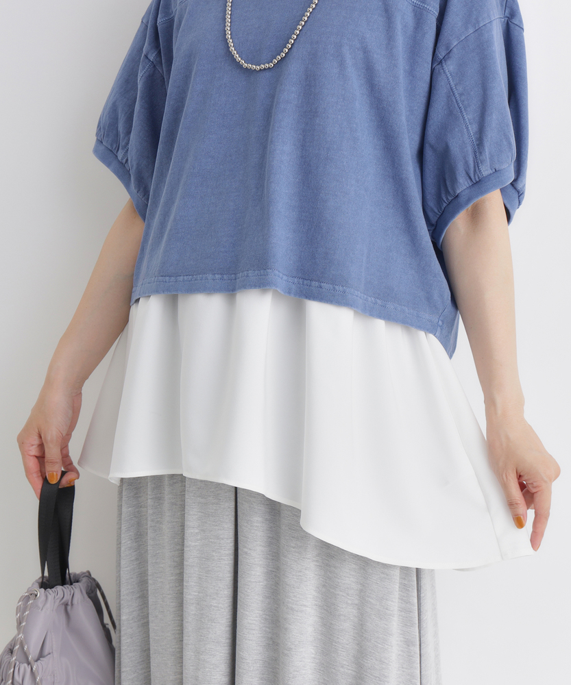 異素材ドッキングタンクトップ