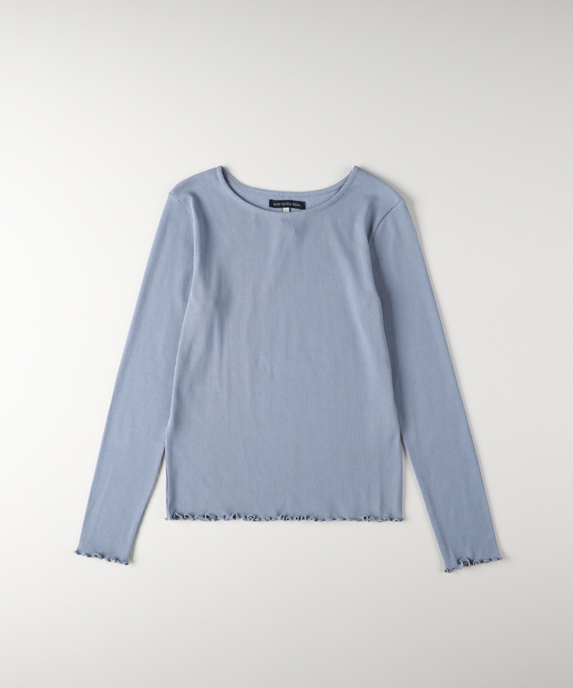 リブメローロングスリーブTシャツ(S ブルー): トップス｜Right