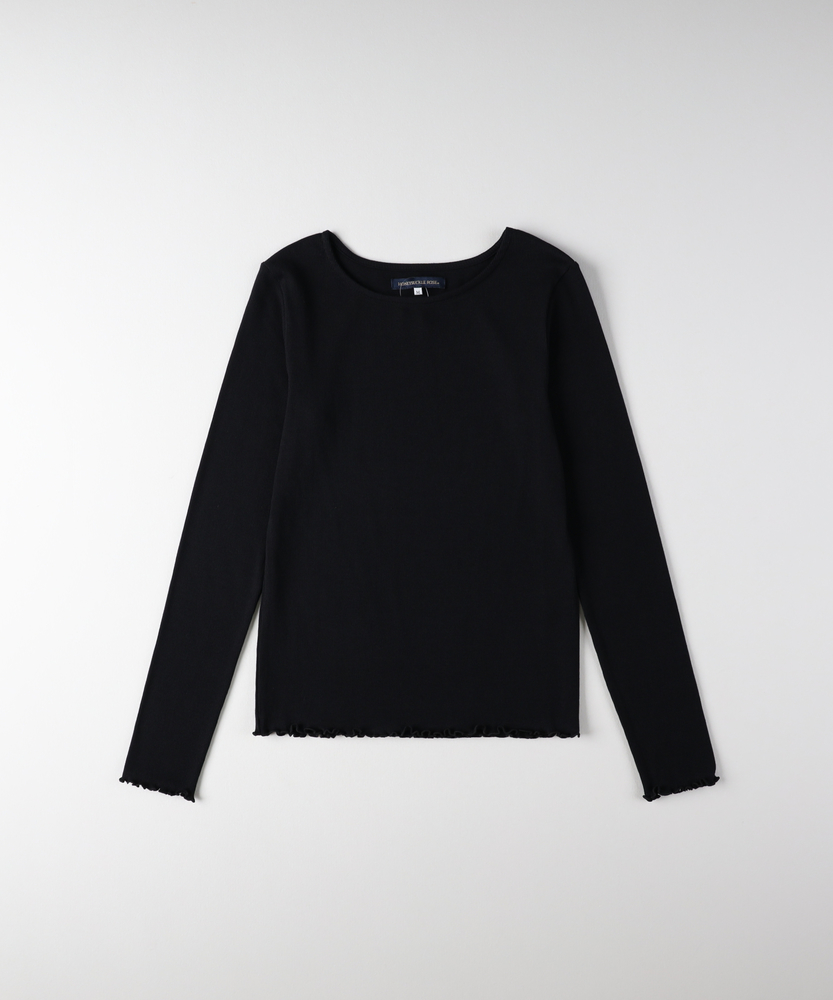 リブメローロングスリーブTシャツ