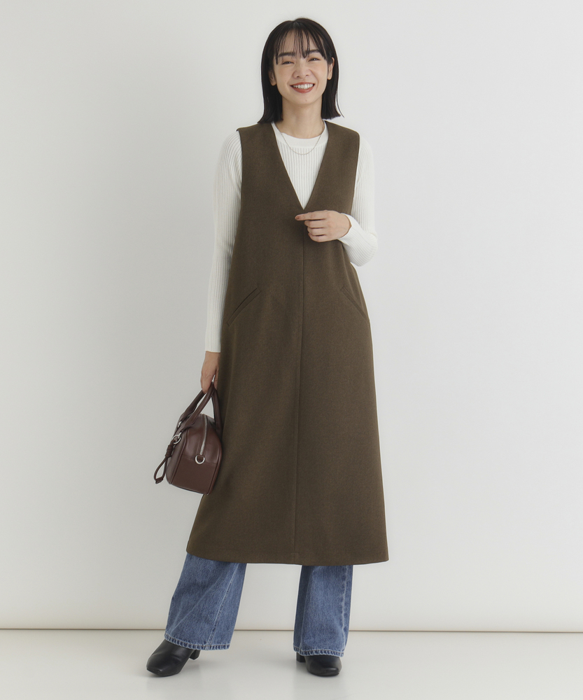 ELBORN ブラック ワンピース Vネック ELBORN ブラック ワンピース Vネック - メルカリ