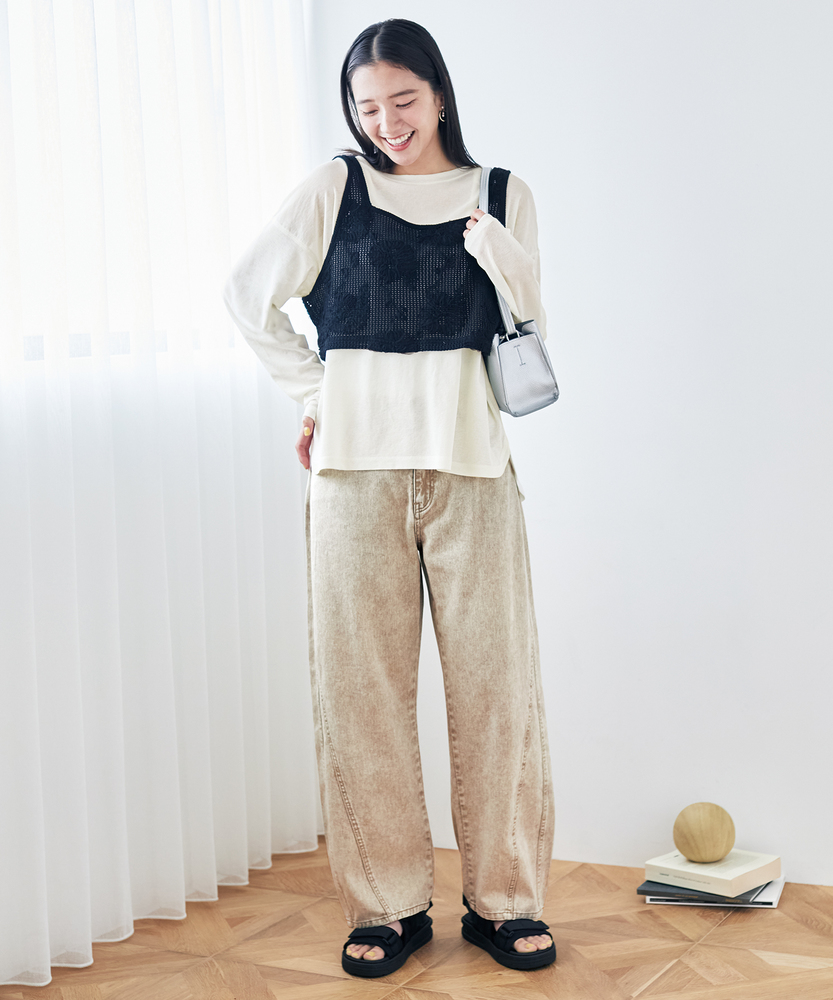 シアー刺繍ビスチェ(M ブラック): トップス｜Right-on公式オンライン