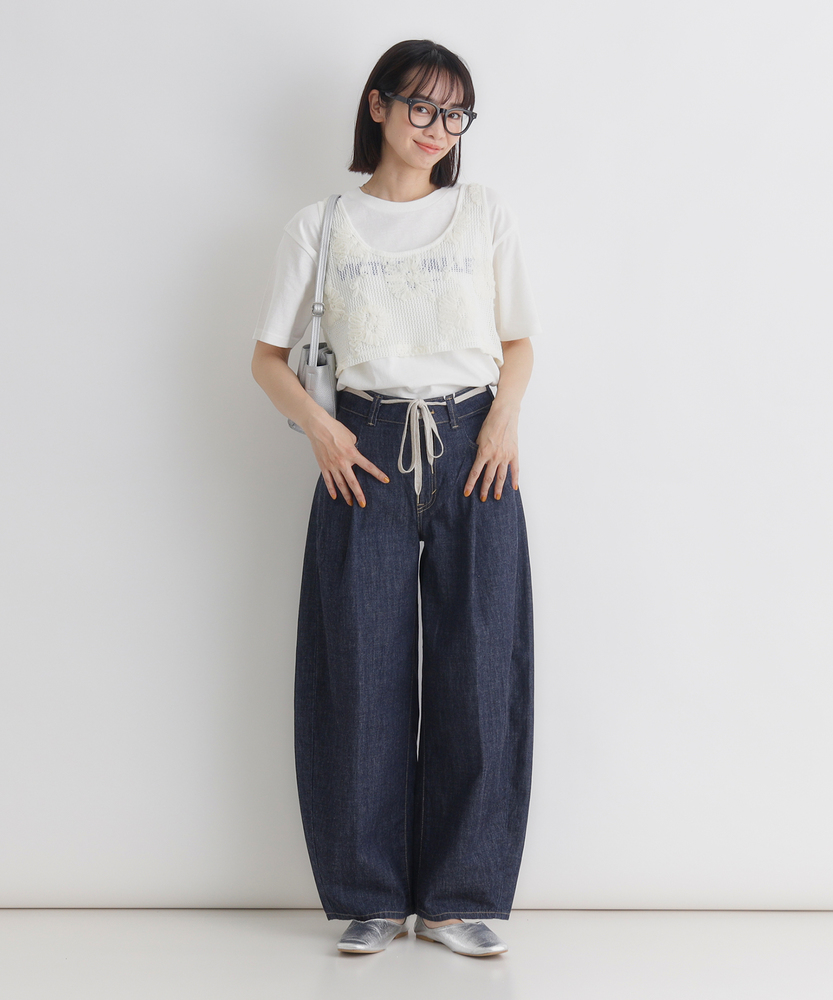 シアー刺繍ビスチェ(M ブラック): トップス｜Right-on公式オンライン
