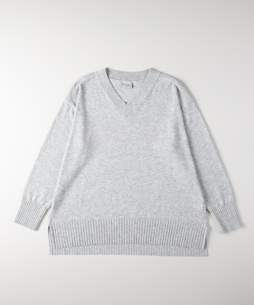 <カートにて10％off：WEB限定/12/8まで>「日本製」ニットVネックセーター