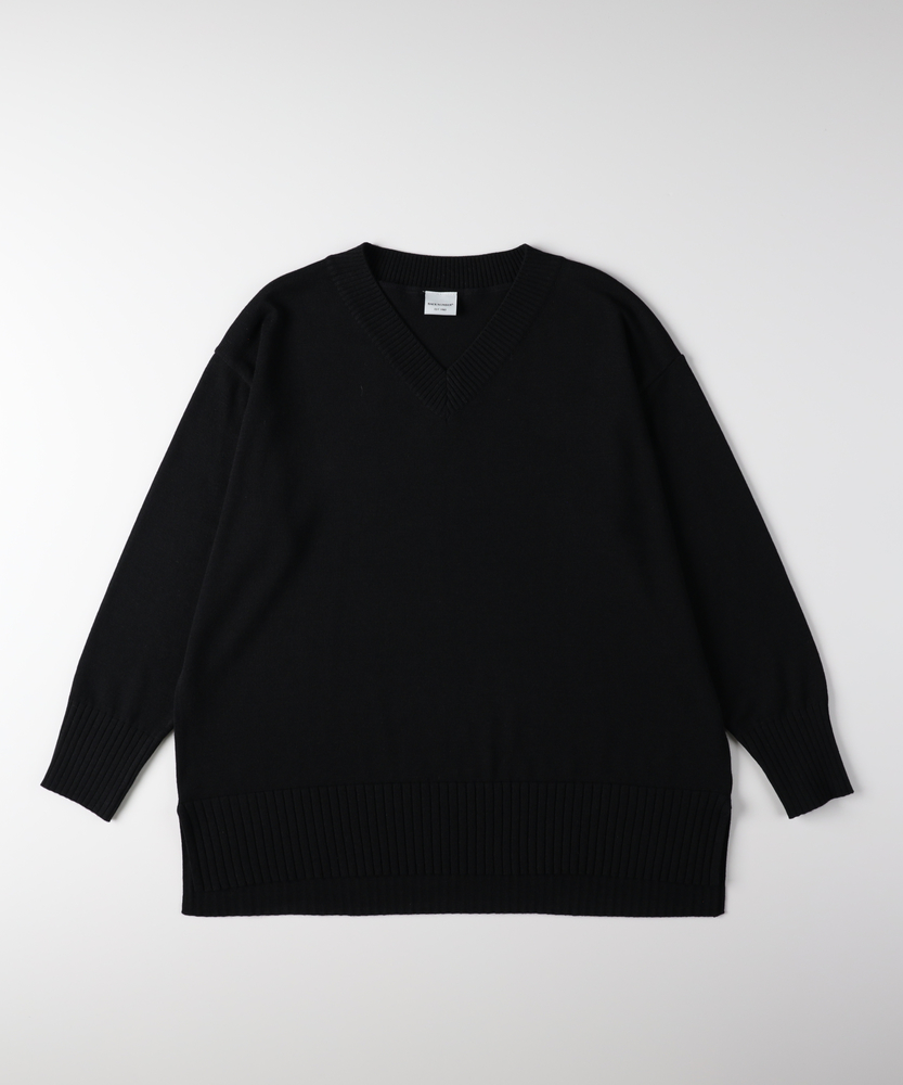 <カートにて10％off：WEB限定/12/8まで>「日本製」ニットVネックセーター