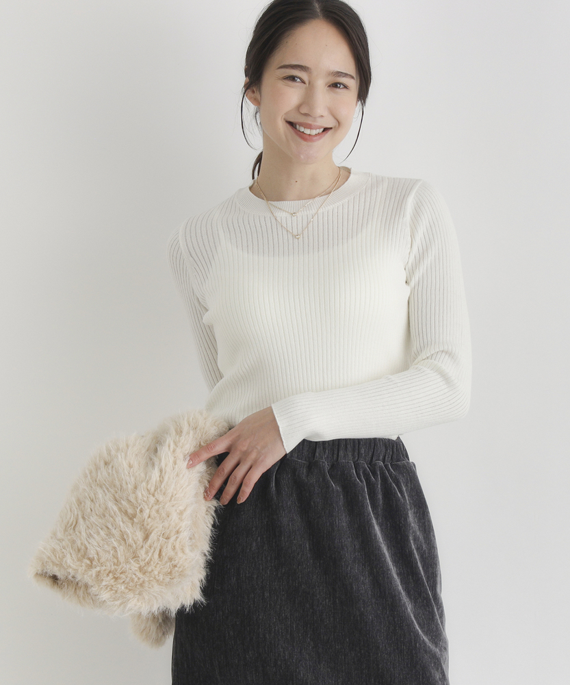 <カートにて10％off：WEB限定/12/8まで>もちもちハイネックセーター