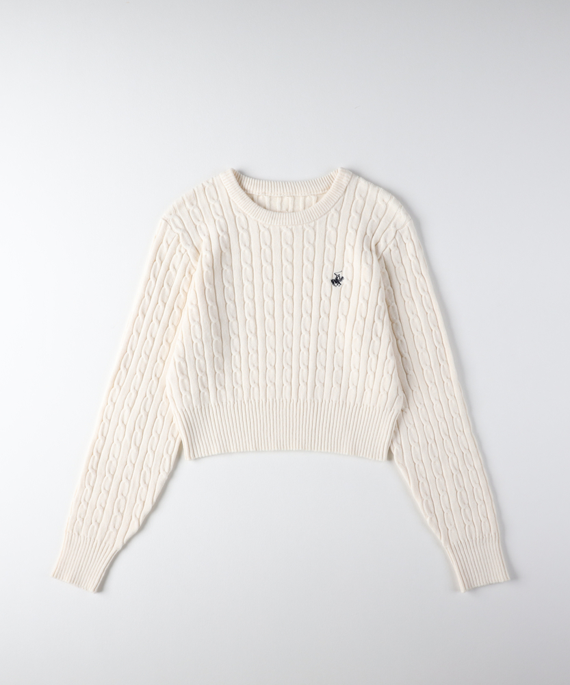 <カートにて10％off：WEB限定/12/8まで>ケーブルセーター