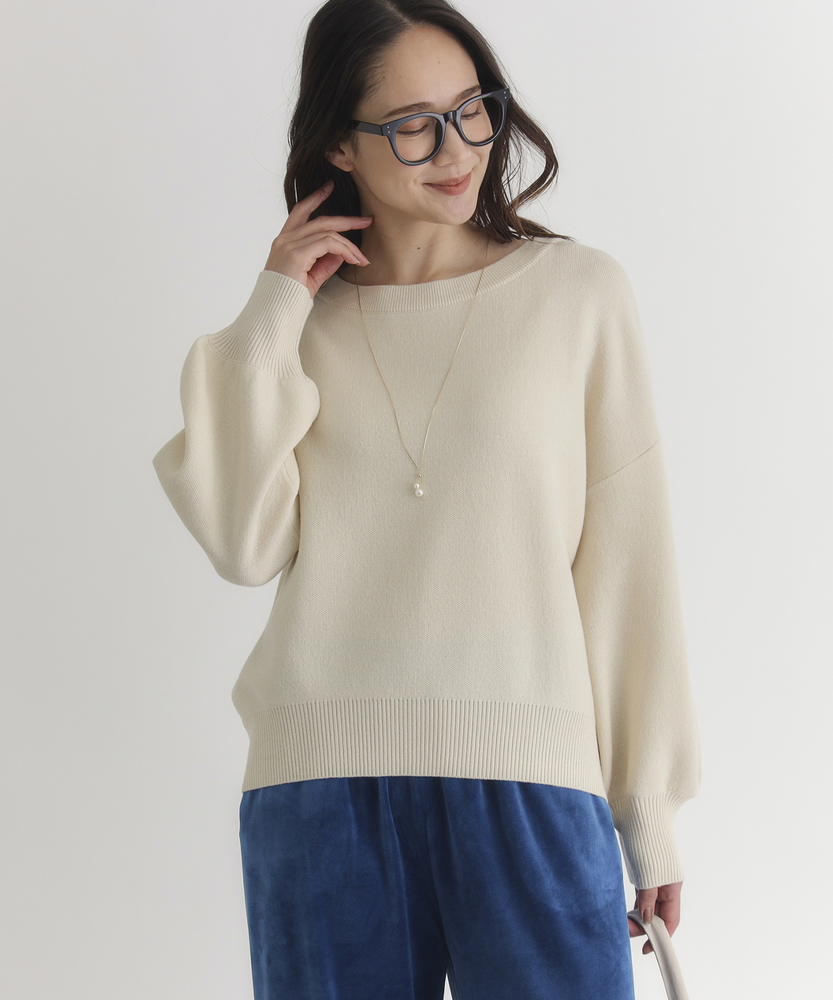 <カートにて10％off：WEB限定/12/8まで>もちもちオフショルダーセーター