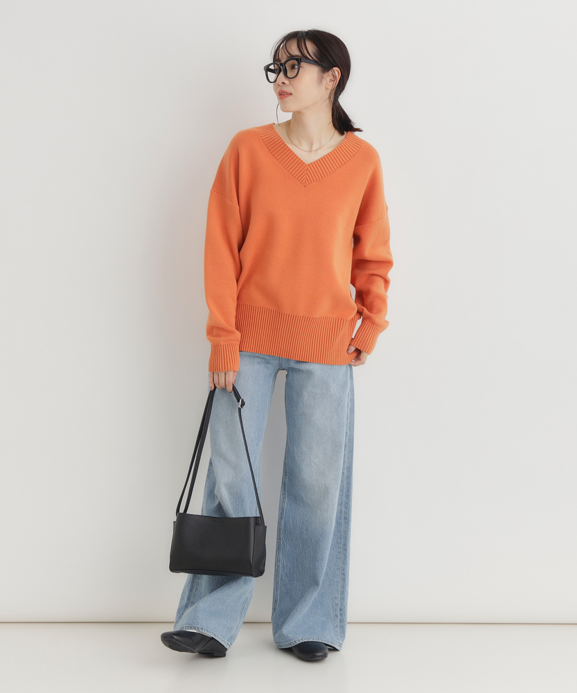 MARK & LONA ダークグレー Vネックセーター MARK&LONA ニット/セーター MARK & LONA セーター サイズ48 グレー