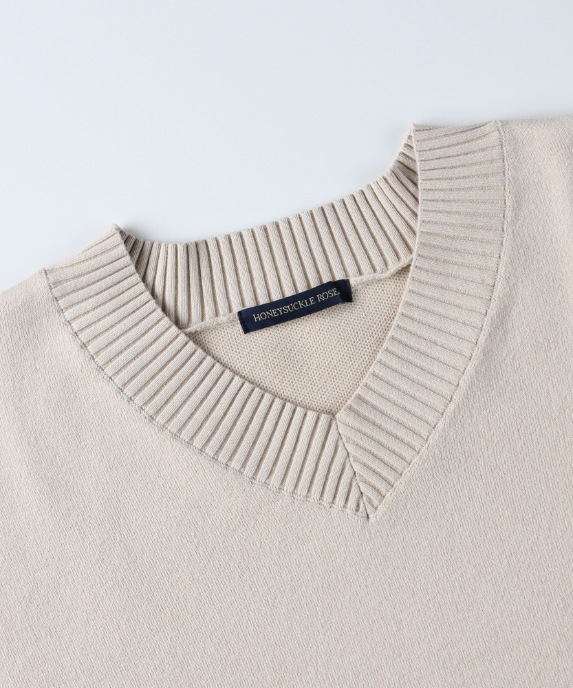 コットン混Vネックセーター(S ダークグレー): トップス｜Right-on公式