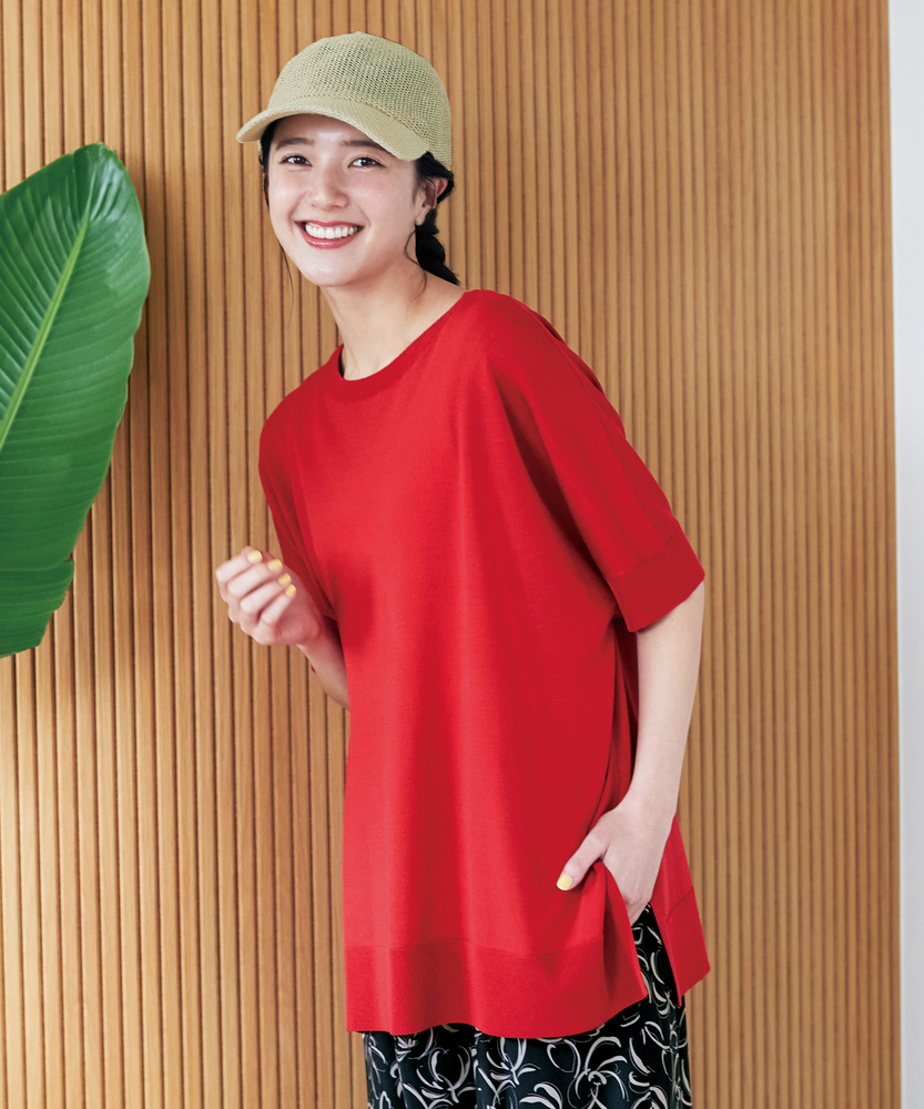 ハーフスリーブニット