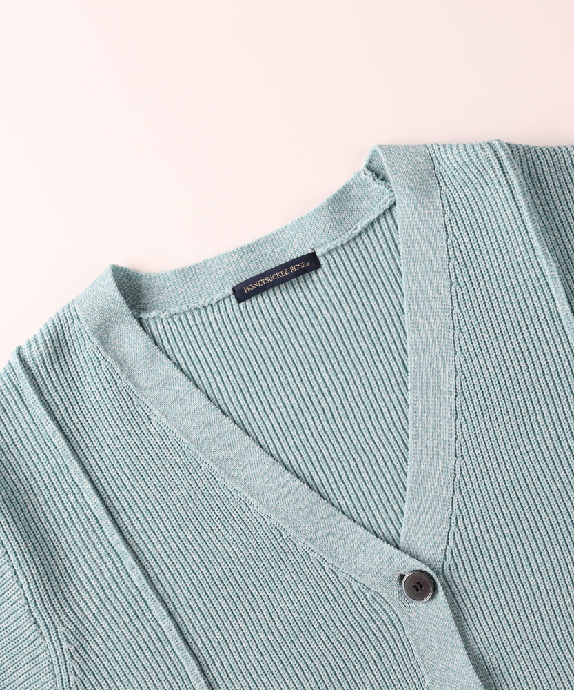 新品！ peak 中綿入 長袖カーディガン　グレーカーキー　2 追加2予約》【WEB限定】2層スムース編みロングカーディガン