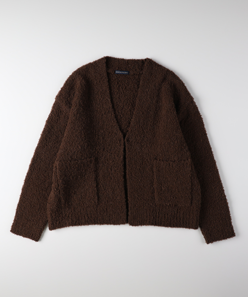 <カートにて10％off：WEB限定/12/8まで>ブークレニットカーディガン