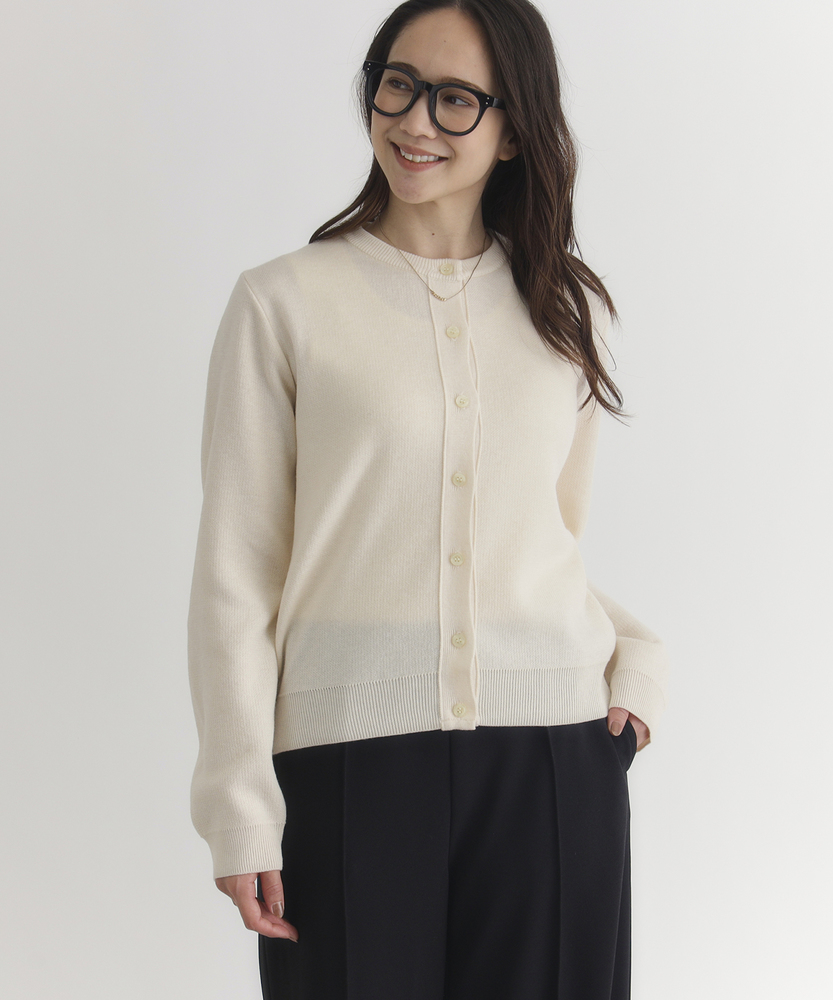 日本製」クルーネックカーディガン(S ブラック): トップス｜Right-on