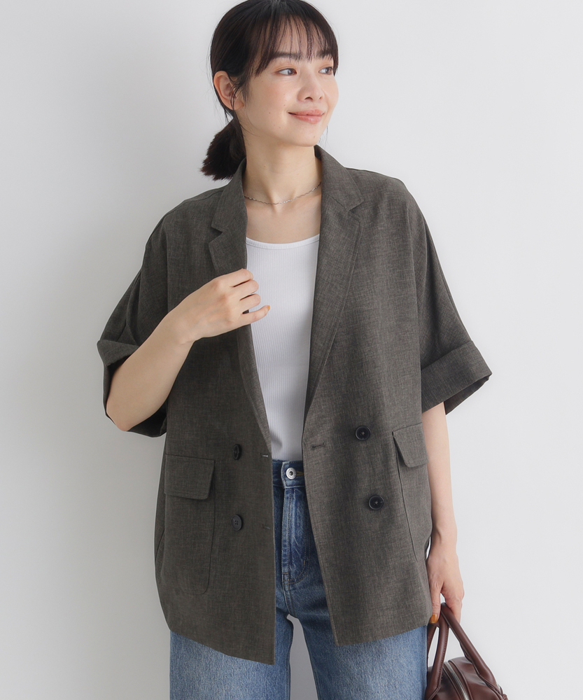 【そよラク】ハーフスリーブジャケット/セットアップ対応