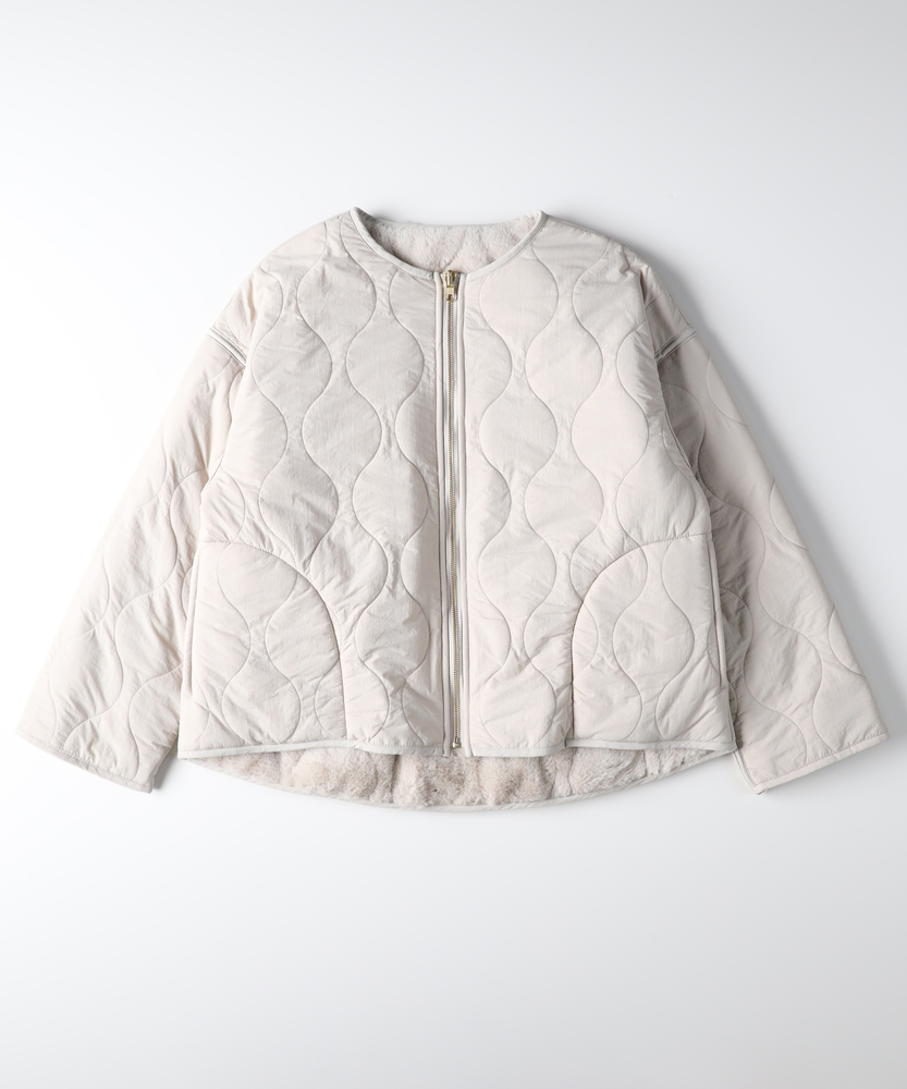 Herno ブラック リバーシブルキルティングジャケット44 お値下げ HERNO ヘルノ A-Shape Fur Down Jacket ダウンジャケット A