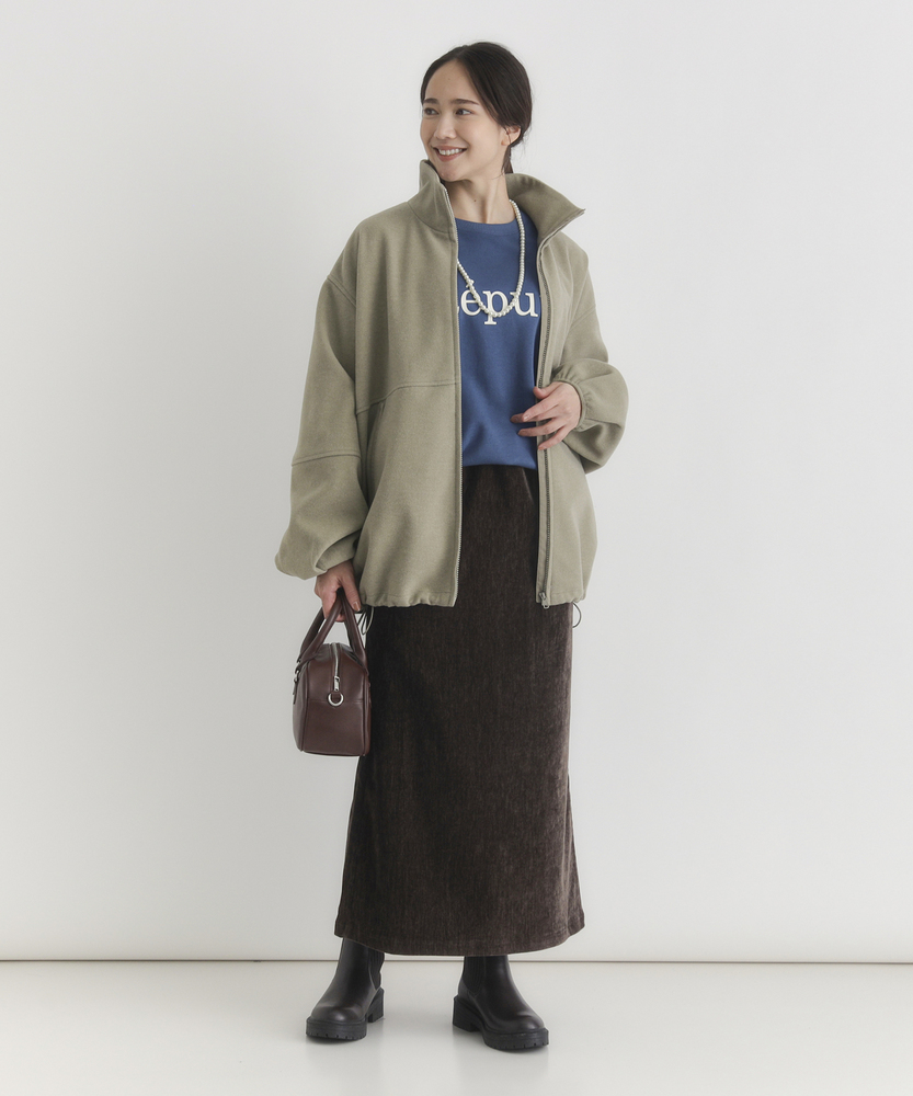 スタンドネックZIPブルゾン(M オリーブ): ジャケット/アウター｜Right