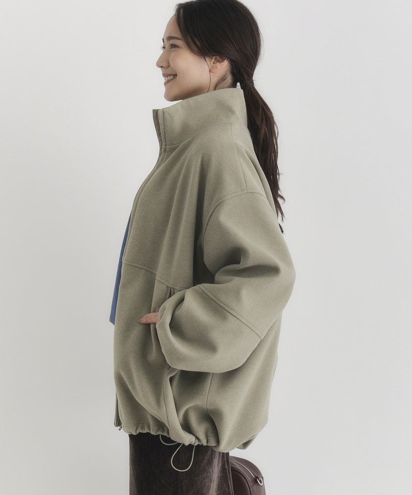 スタンドネックZIPブルゾン(M ダークグレー): ジャケット/アウター