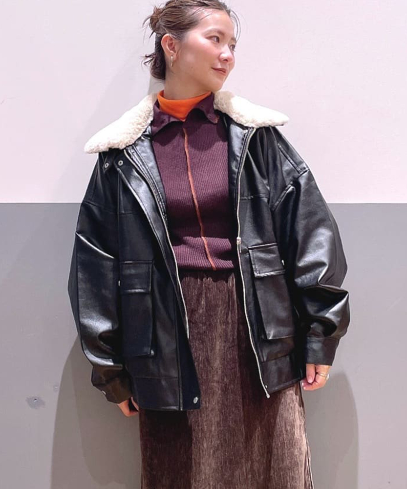 2WAYフライトジャケット(襟ボア着脱可能)(WEB限定価格 12/15まで)