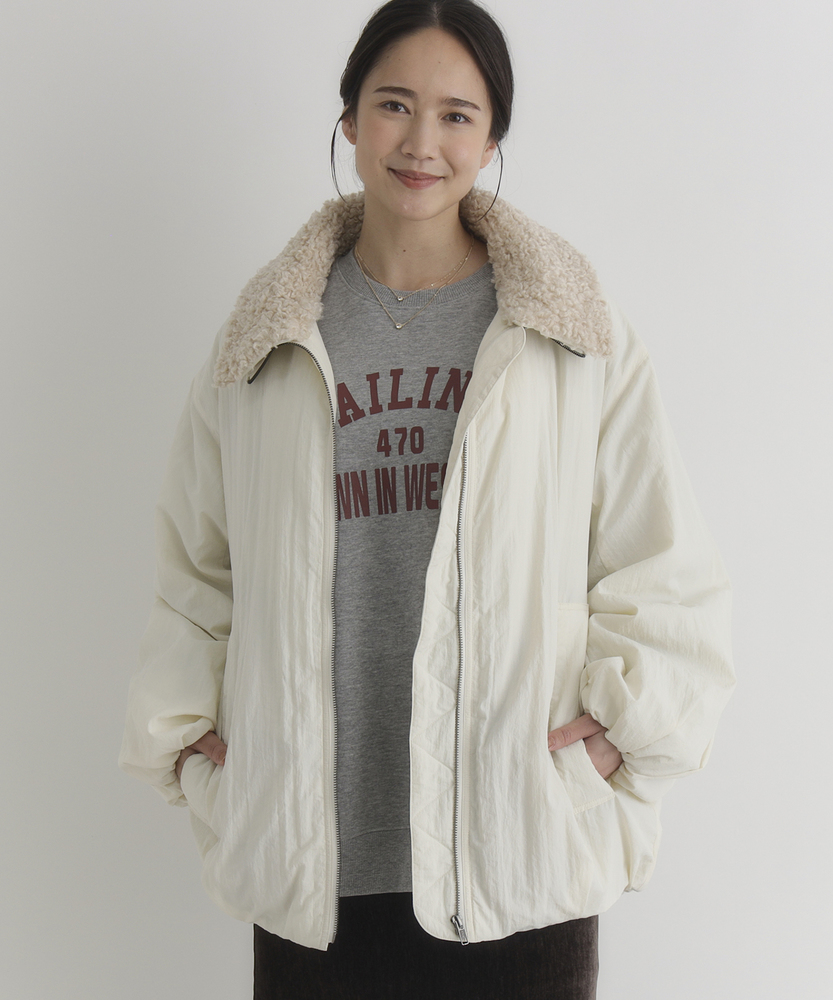 フェイクファー襟ジャケット(M オフシロ): ジャケット/アウター｜Right