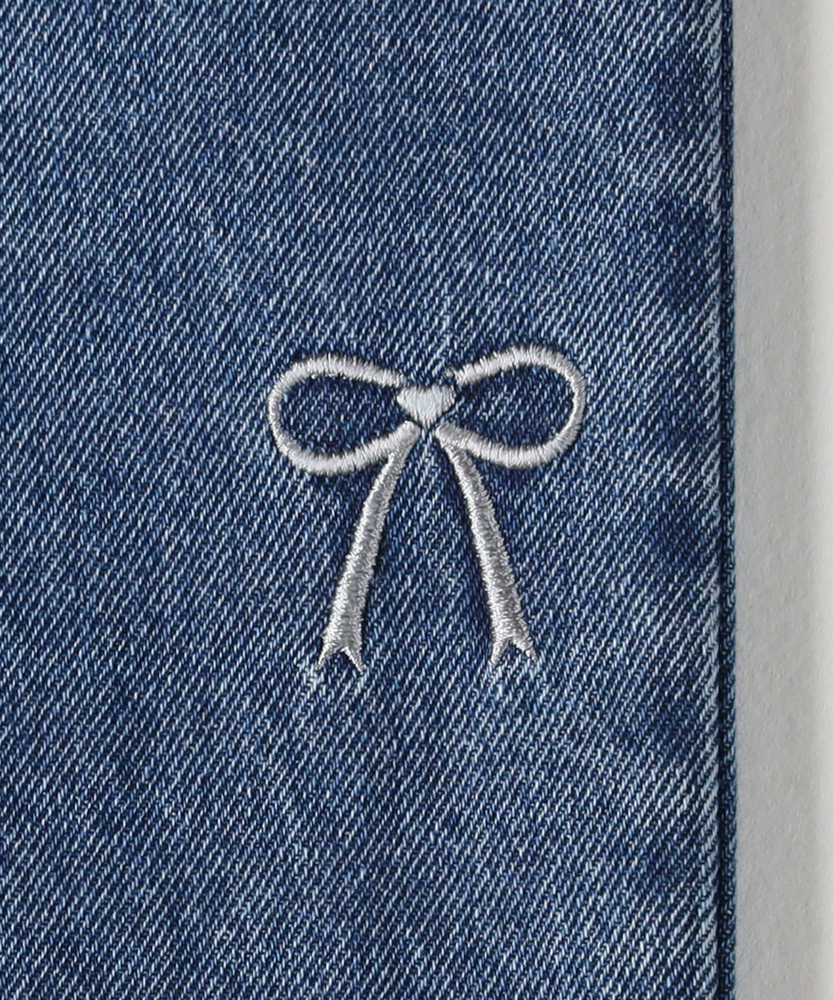 サイドリボン刺繍ワイドパンツ(130 中濃色): ボトムス｜Right-on公式