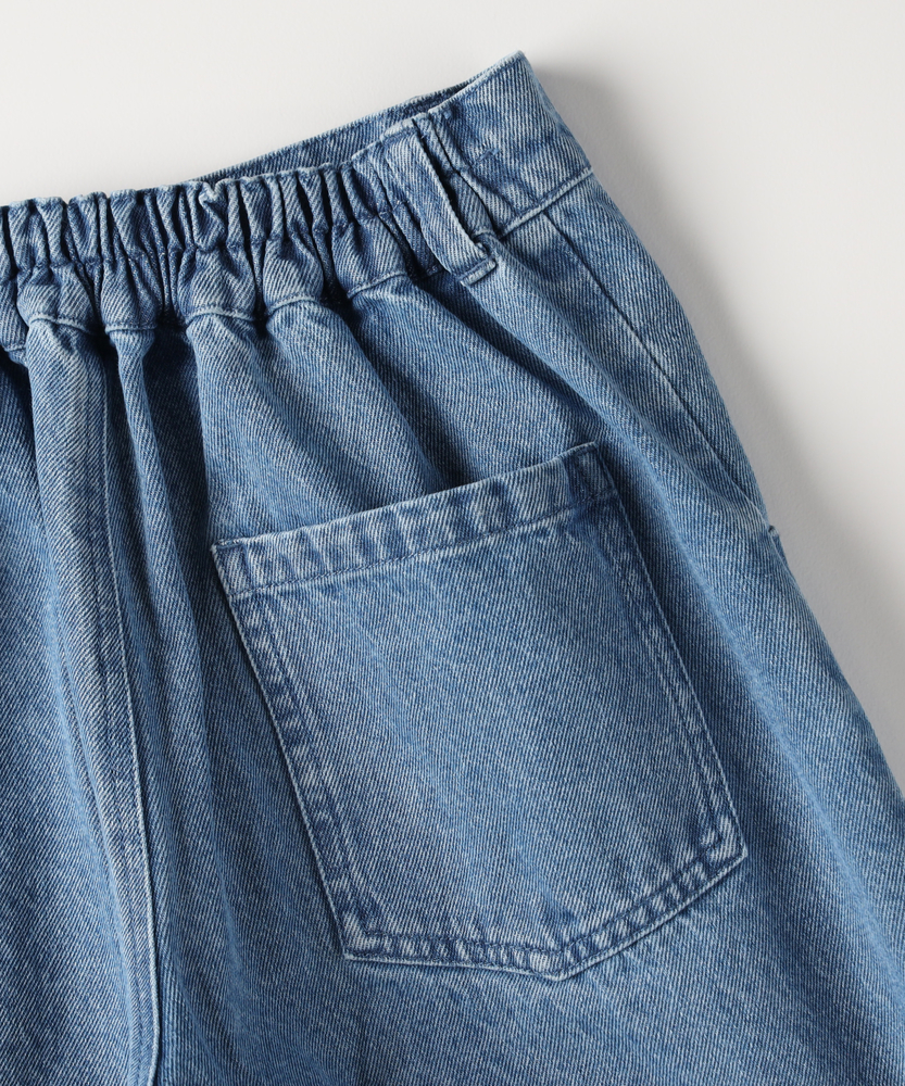 デニム刺繍ワイドパンツ(110 サックス): ボトムス｜Right-on公式