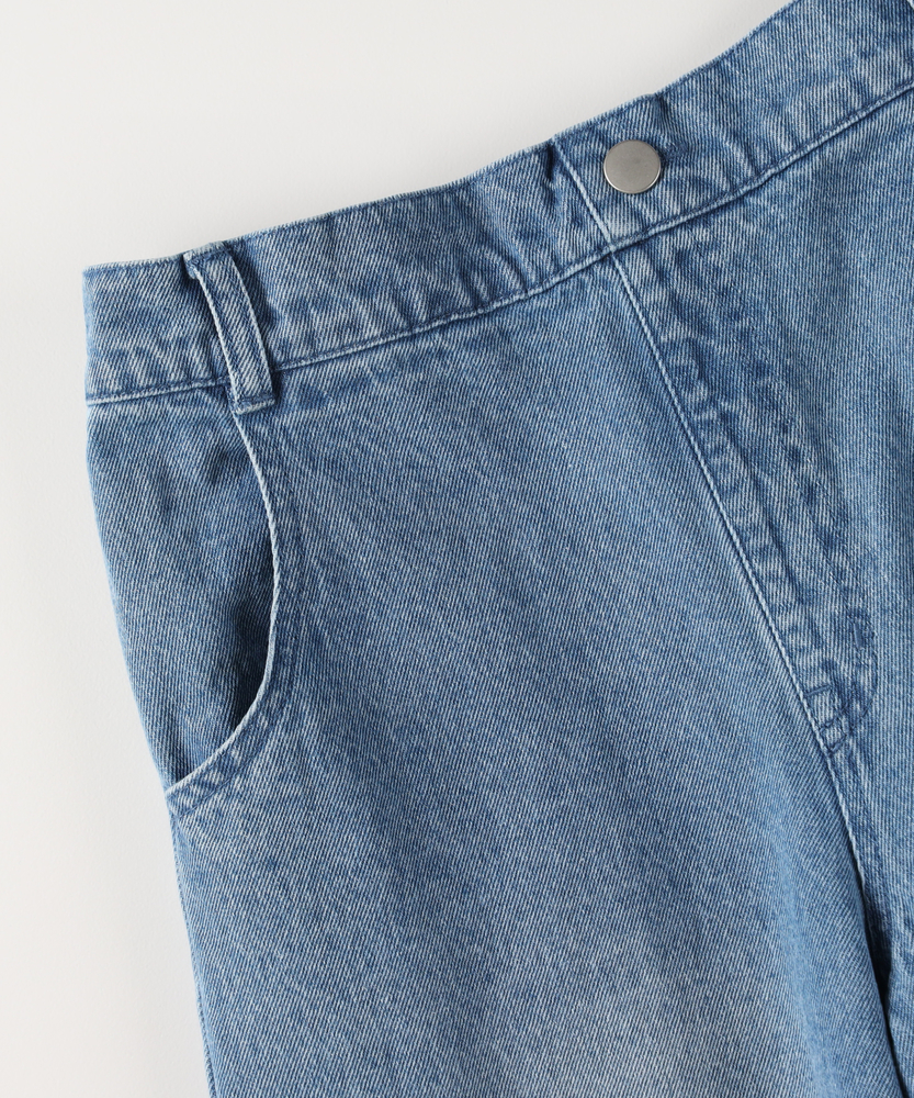 デニム刺繍ワイドパンツ(110 サックス): ボトムス｜Right-on公式