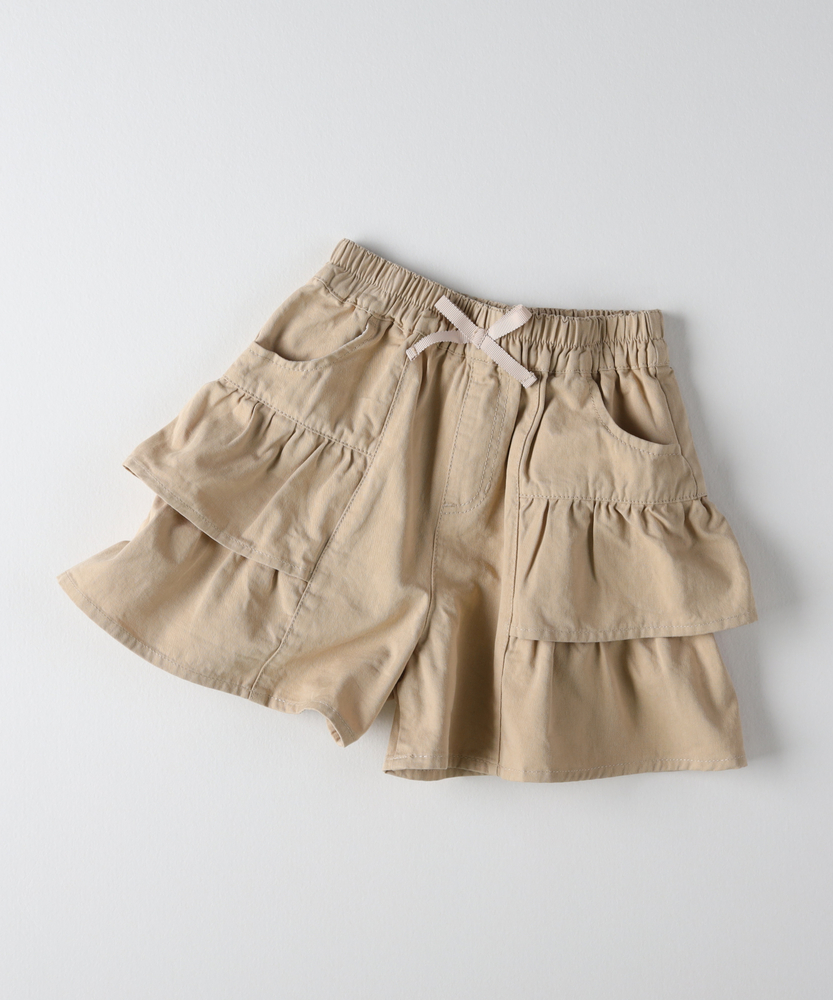 ビックポケットキュロット ベージュ 36 フリルキュロットパンツ(110 ベージュ): ボトムス｜Right-on公式
