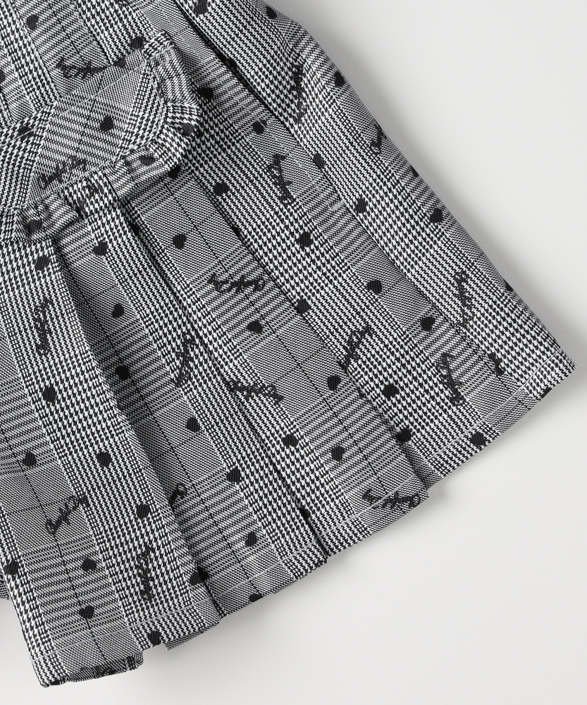 ロゴプリントチェックキュロットパンツ(110 ベージュ): ボトムス