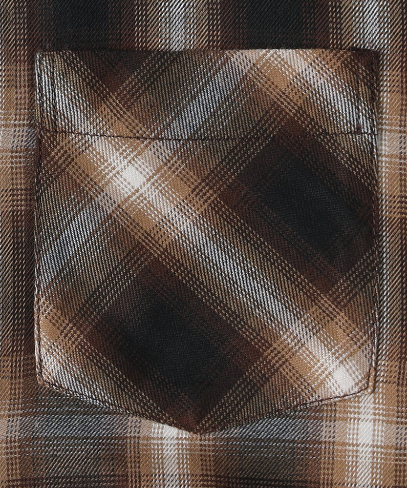 9月上旬発売予定】オンブレチェックシャツ(110 ブラウン