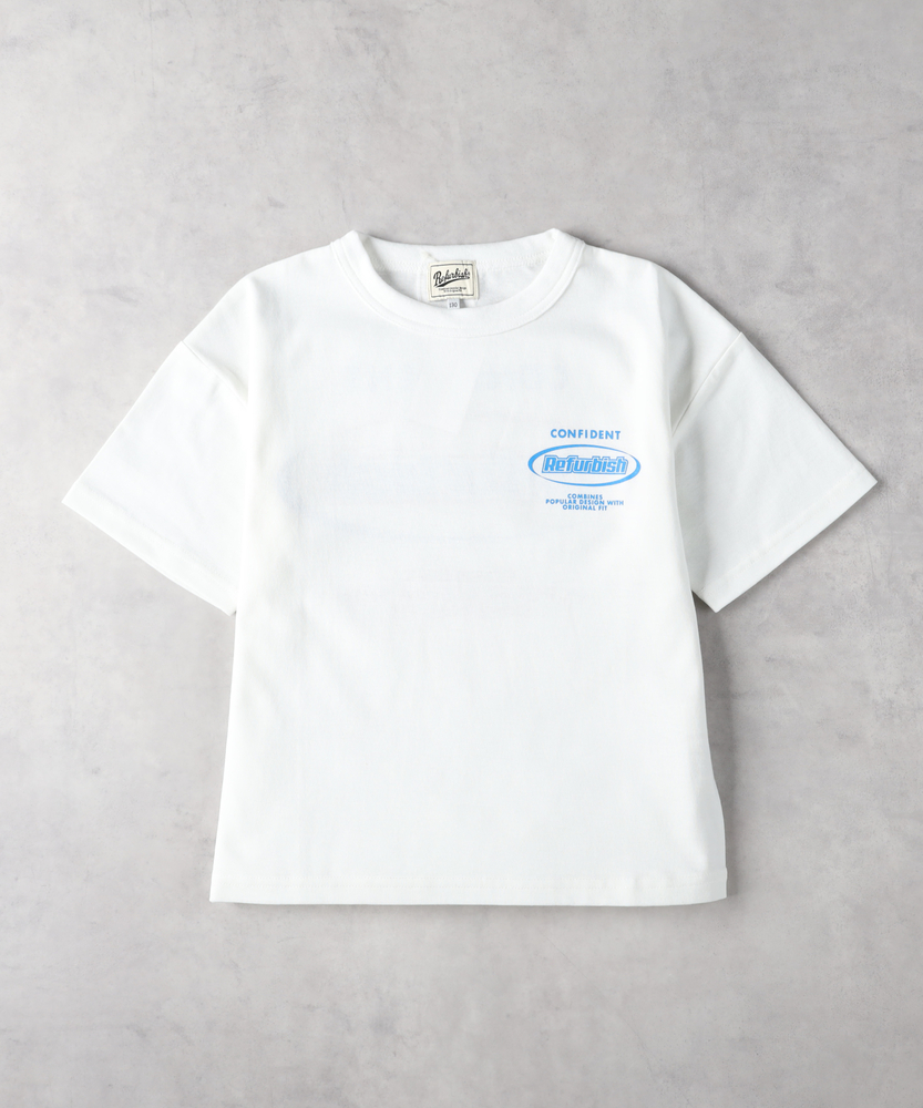 グラフィックバックプリントTシャツ(130 ブルー): トップス