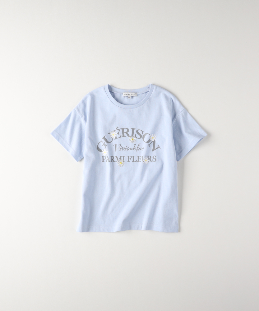 フラワーカレッジ半袖Tシャツ(130 ホワイト): トップス｜Right